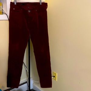 Kut from the Kloth Diana Skinny Crimson Corduroy Pants